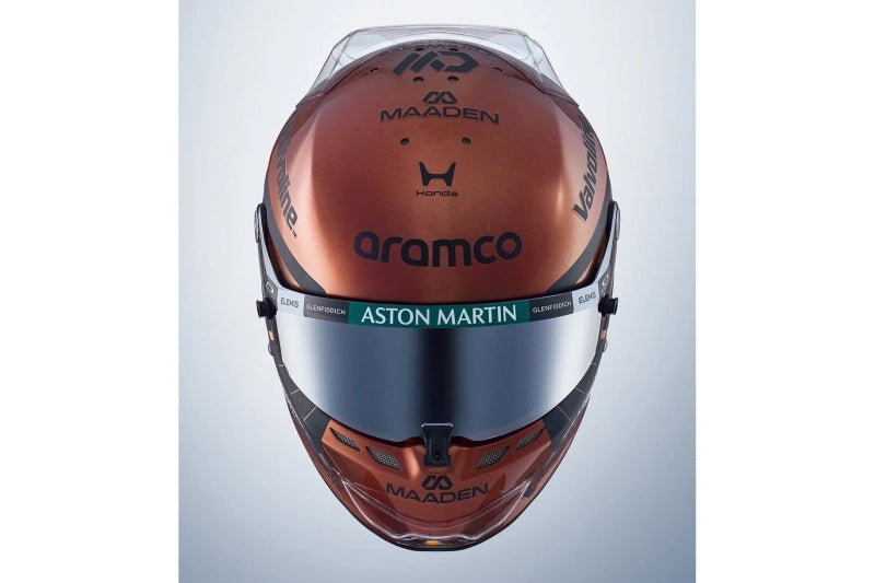 Lance Stroll Helmet British GP 2026 Aston Martin Aramco Formula One Team - Spark 1:5 Helmet