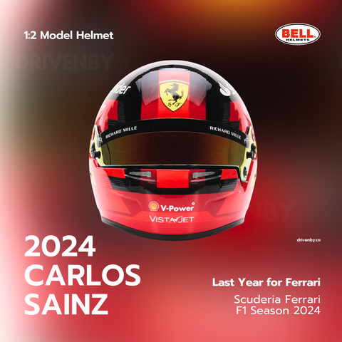 Carlos Sainz 2024 Scuderia Ferrari - BELL 1:2 Mini Model Helmet