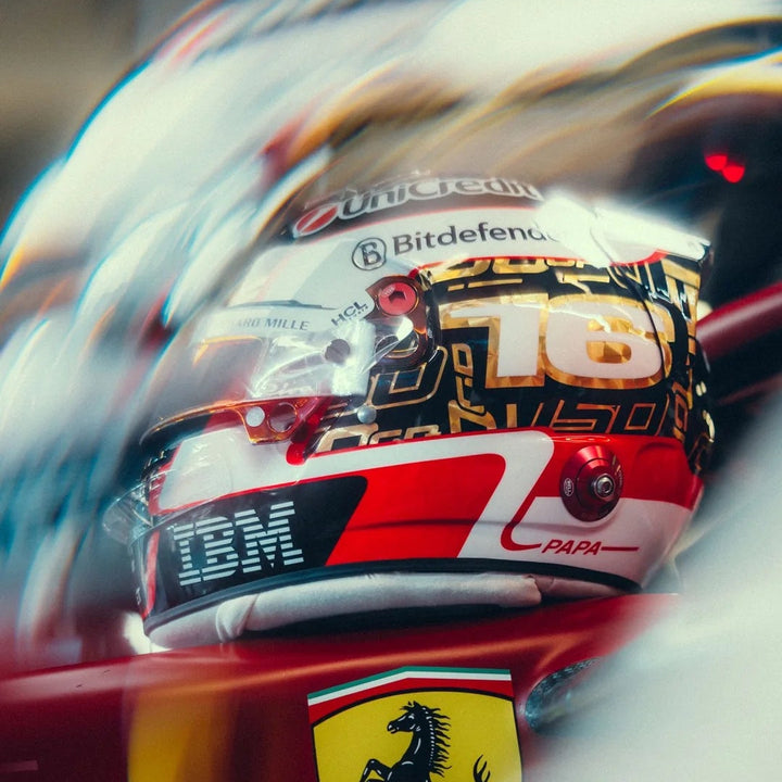 Charles Leclerc Helmet Abu Dhabi GP 2025 Special Edition Scuderia Ferrari F1 - Looksmart 1:5 Helmet