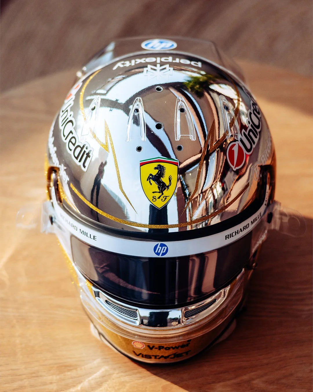 Lewis Hamilton Helmet Abu Dhabi GP Special Edition 2025 Scuderia Ferrari F1 Helmet - Looksmart 1:5 Helmet