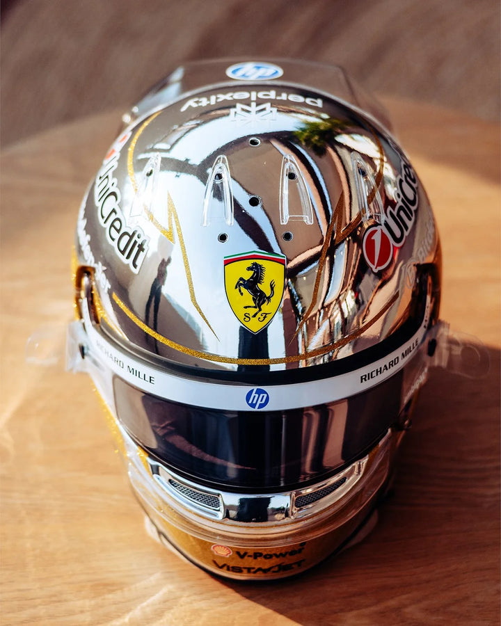 Lewis Hamilton Helmet Abu Dhabi GP Special Edition 2025 Scuderia Ferrari F1 Helmet - Looksmart 1:5 Helmet
