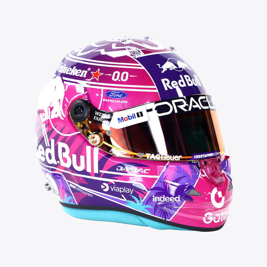 Max Verstappen Miami GP 2026 Red Bull Racing Mini Model Helmet - Schuberth Helmet