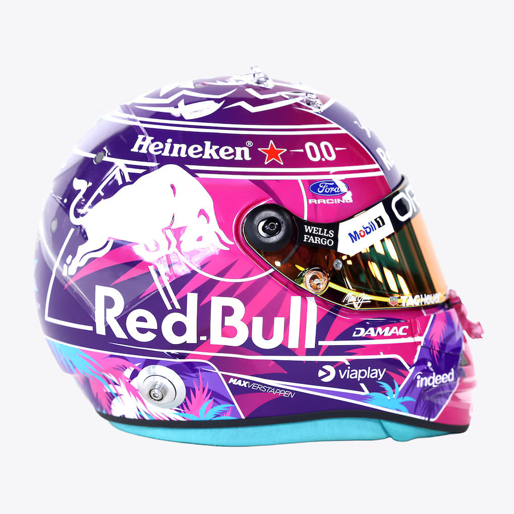 Max Verstappen Miami GP 2026 Red Bull Racing Mini Model Helmet - Schuberth Helmet