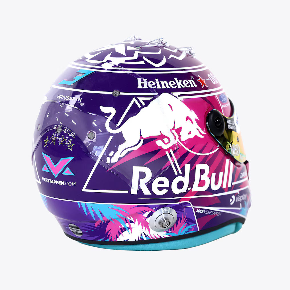 Max Verstappen Miami GP 2026 Red Bull Racing Mini Model Helmet - Schuberth Helmet
