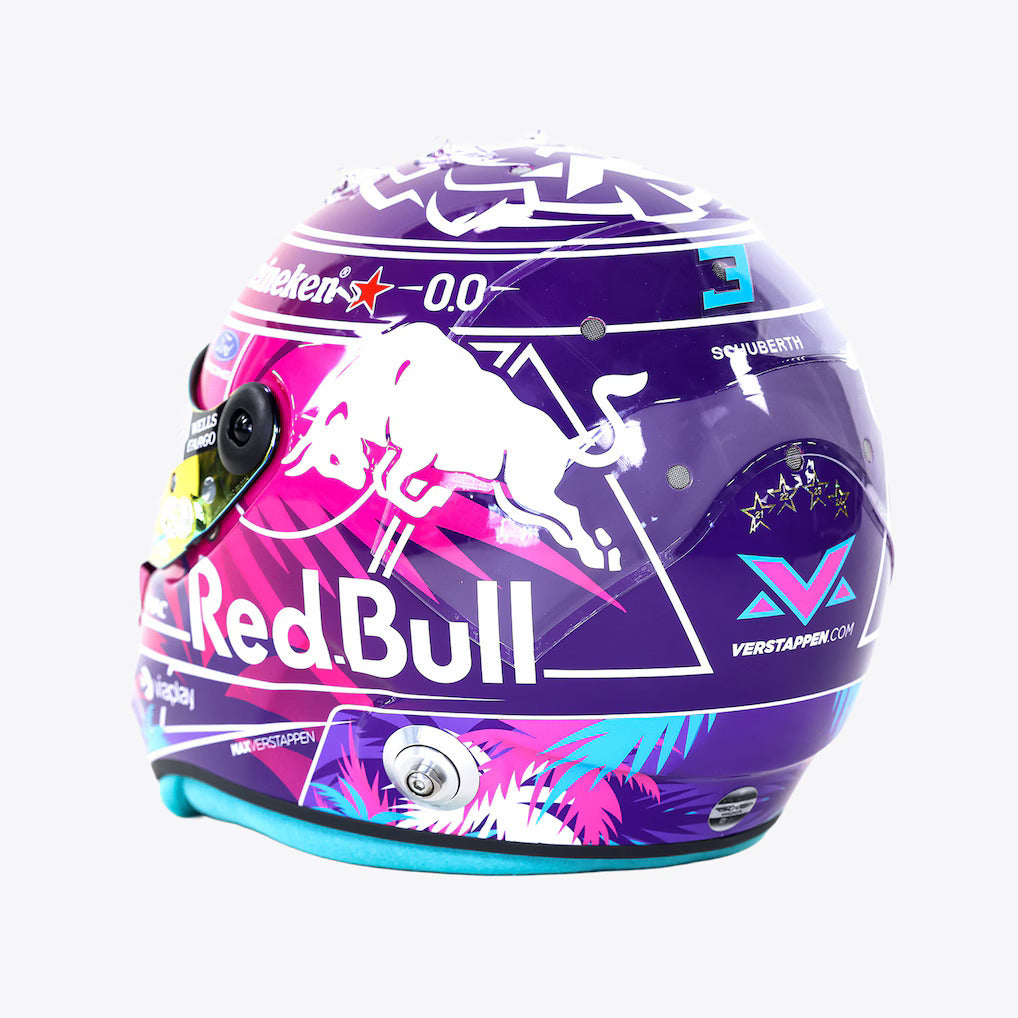 Max Verstappen Miami GP 2026 Red Bull Racing Mini Model Helmet - Schuberth Helmet