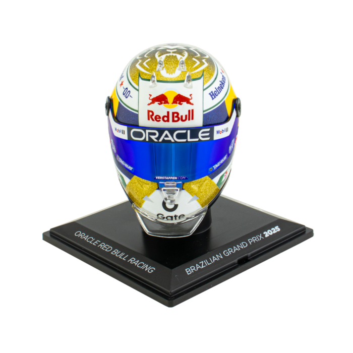 Max Verstappen Helmet Brazilian GP 2025 Red Bull Racing - Schuberth Helmets Model